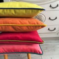 Velvet Throw Pillow Cover with Piping: Colorful Cushion product logo
