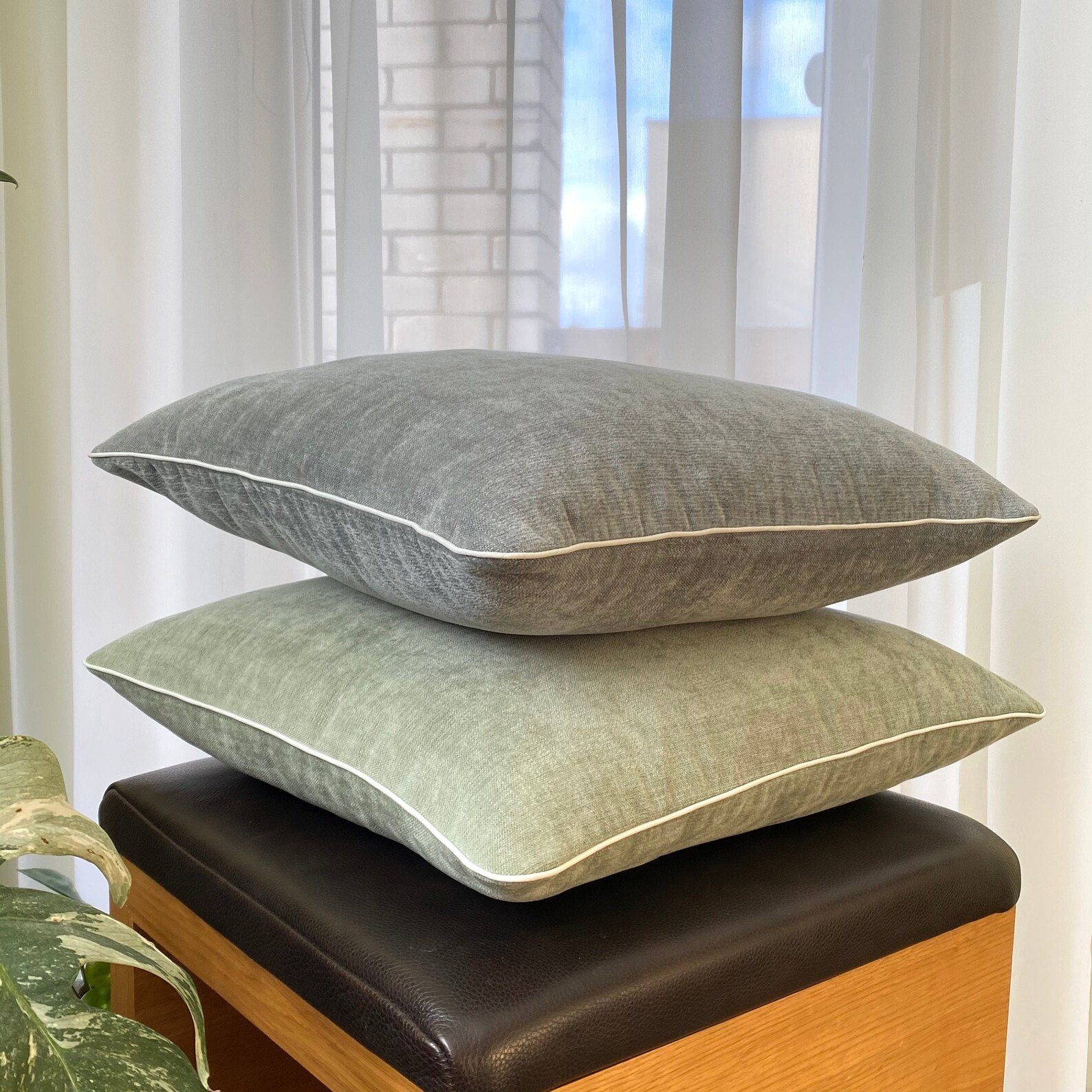 Sage Green Pillow Cover Sage Green Pillow Light Mint Etsy