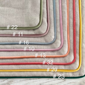 Heavyweight melange linen pillow cover, More colour piping , Coarse weaving linen, Rustic linen pillowcases, 26x26, 24x24, 22x22 zdjęcie 6