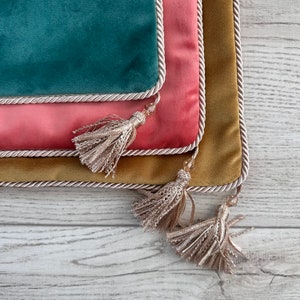Federa di lusso in velluto corallo con nappe sabbia, colore cuscino corallo reale, fodera per cuscino corallo, 14x14, 16x16, 18x18, 20x20