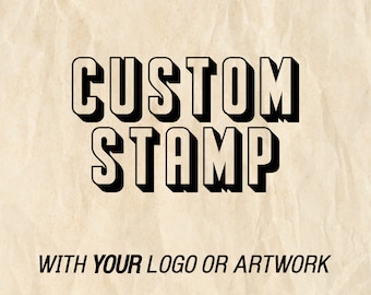 Custom Stamp With Your Logo or Artwork, Wooden or Self-Inking Stamp, Personalized Rubber Stamp, Custom Logo Stamp, Small Business Stamp