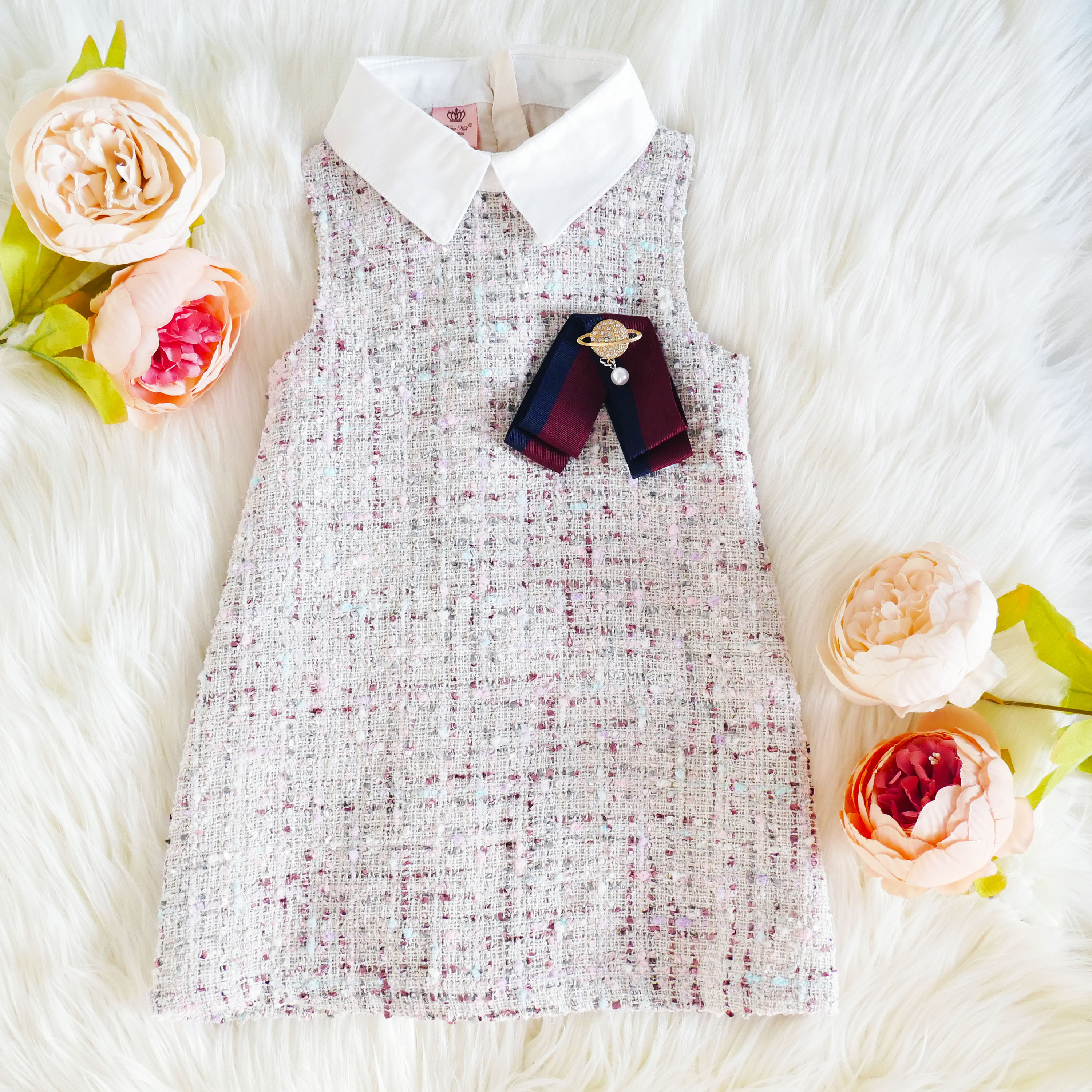 Chanel Inspired Dress Girls Chanel Girl Clothes Tweed Dress 