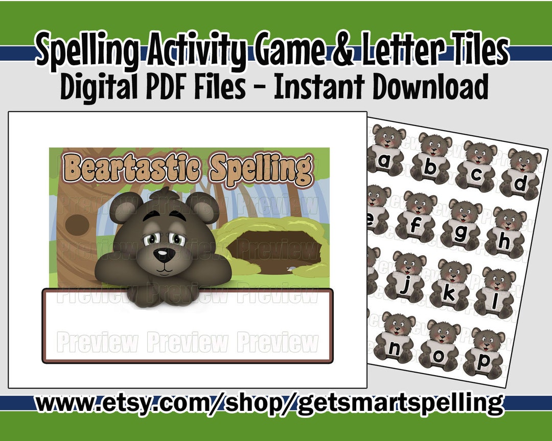 Printable Spelling Game Spelling Words Spelling Activity - Etsy