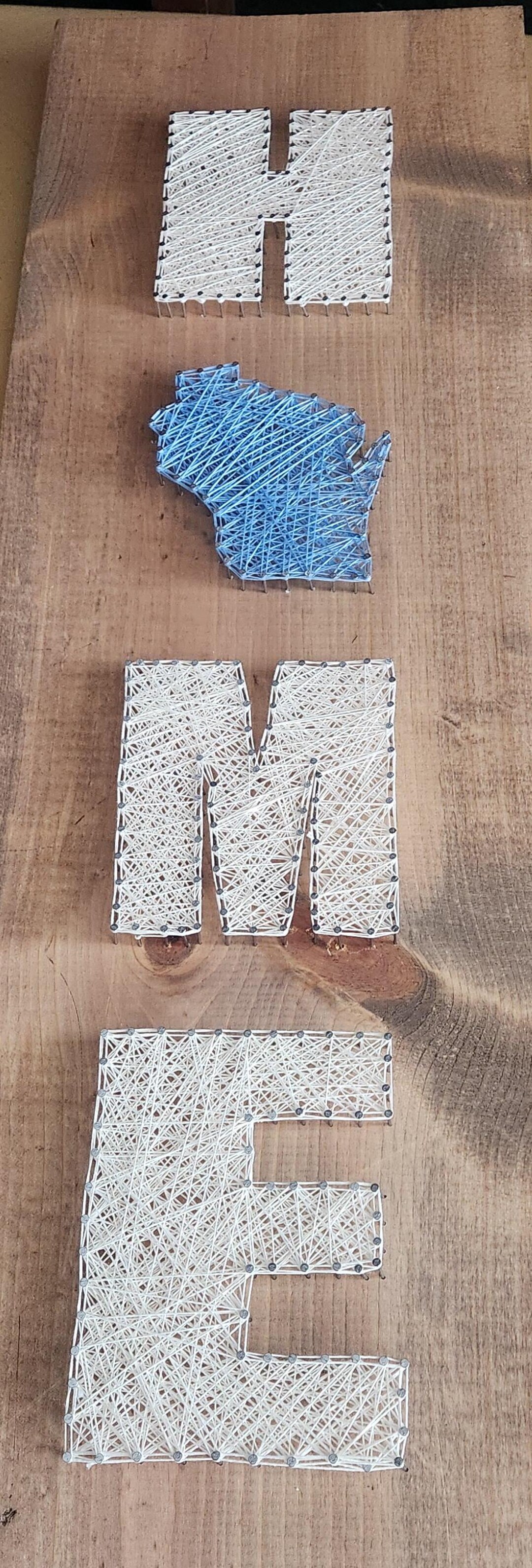 WI HOME String Art Sign - Etsy