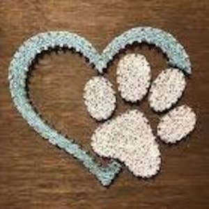 String Art DIY Kit/Paw Print Heart