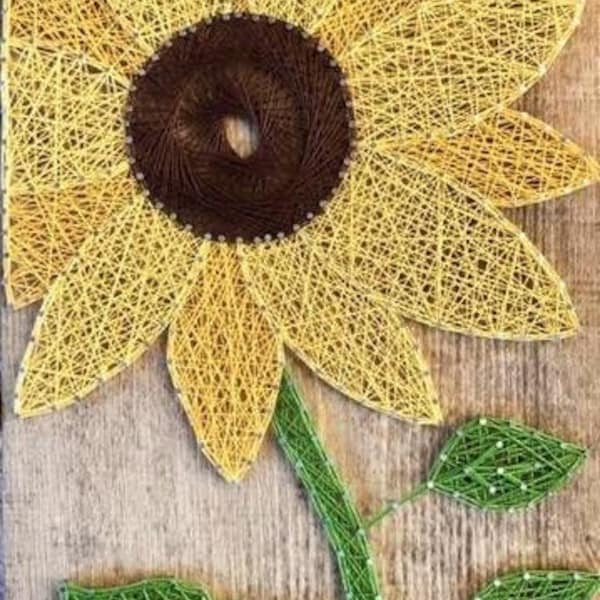 Sunflower DIY string art kit