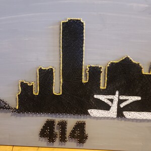 Skyline String Art- Milwaukee &#39;414&#39;