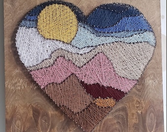 String Art DIY Kit/Scenary Heart/Landscape
