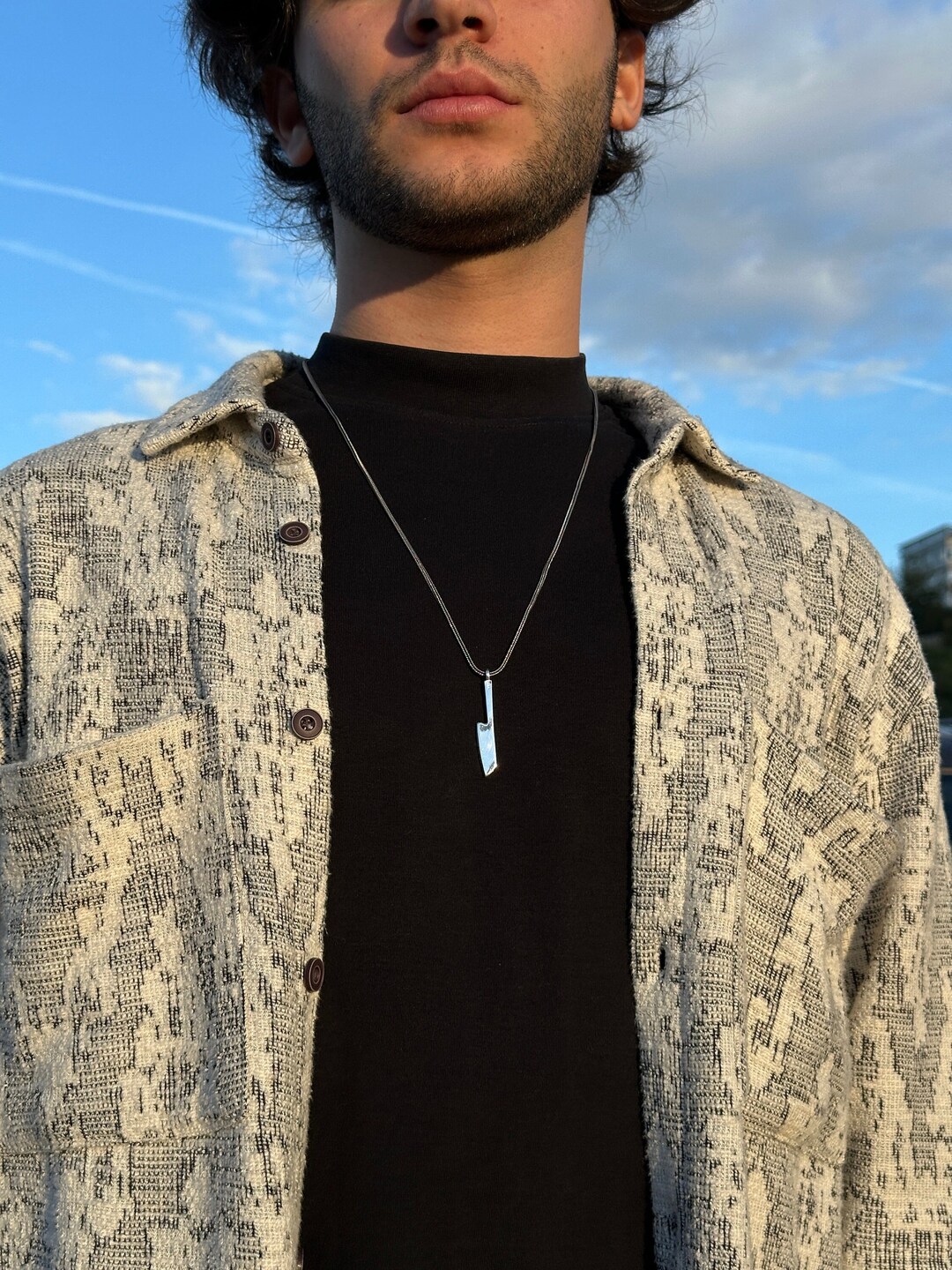 Personalized Knife Necklace,custom Chef Gift,sterling Silver Knife Necklace,knife Pendant,chef