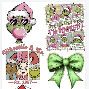 Grinch DTF vorgefertigte Gangsheet 36 Zoll- DTF Transfer bereit zu drücken-24 Stunden Bearbeitungszeit