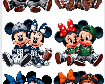 Mouse Teams Premade Gang sheet-36 inches- DTF Transfer ready to press -24 hour turnaround timeframe