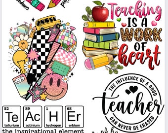 Teacher premade Gangsheet -36 inches- DTF Transfer ready to press -24 hour turnaround timeframe