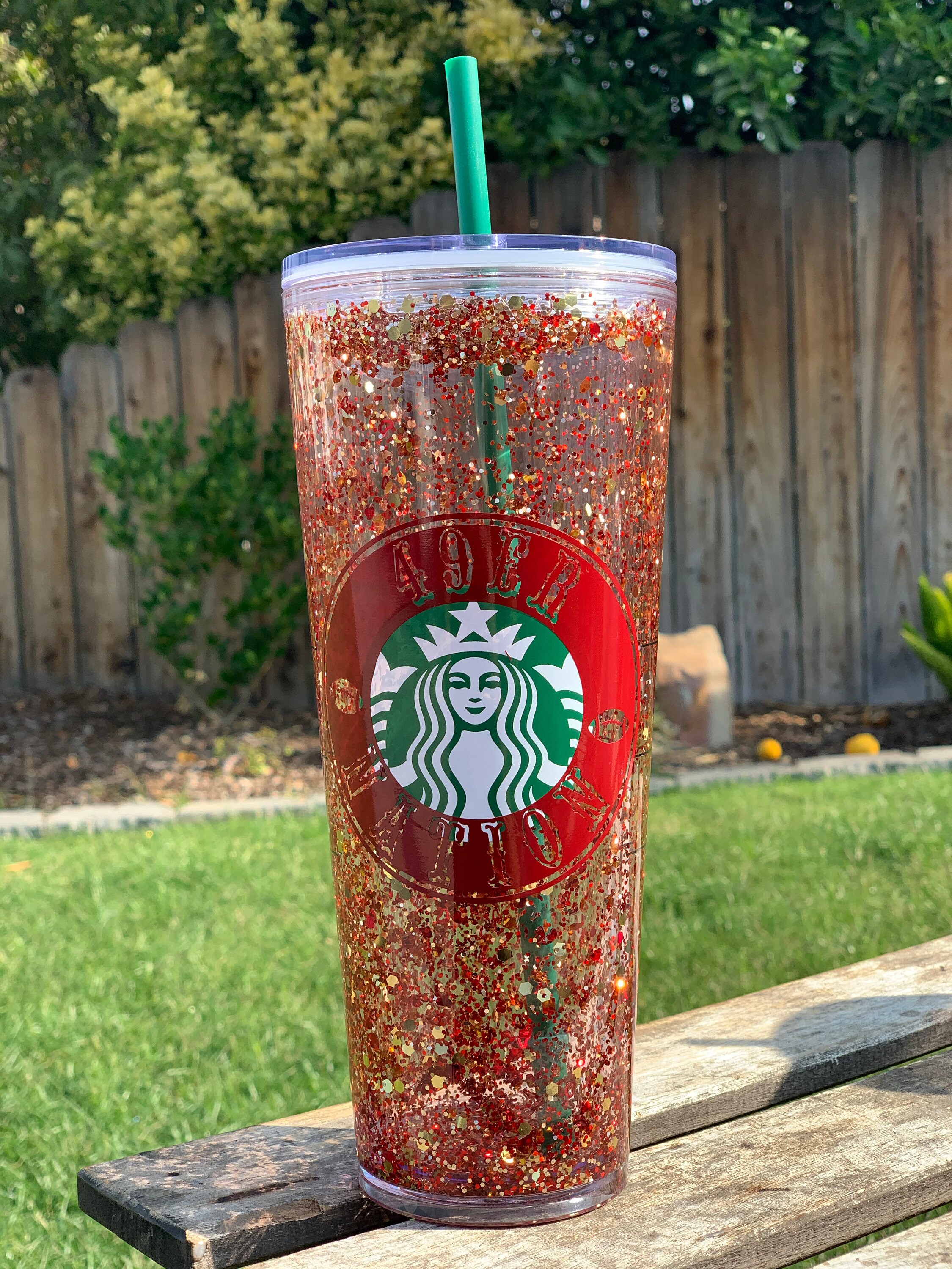 Starbucks Snow globe tumbler24 oz acrylic tumbler Etsy