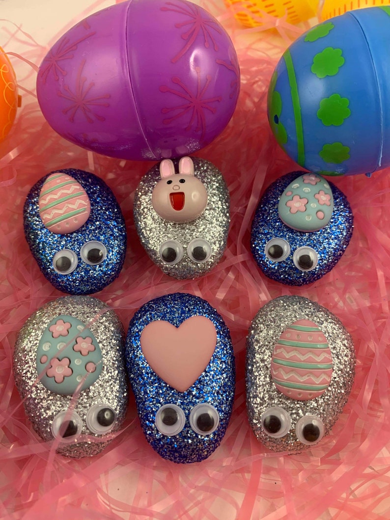 Easter Egg Fillers Easter Pet Rocks Easter Egg Hunt Goodies Easter Gifts for Kids Easter Basket Goodies