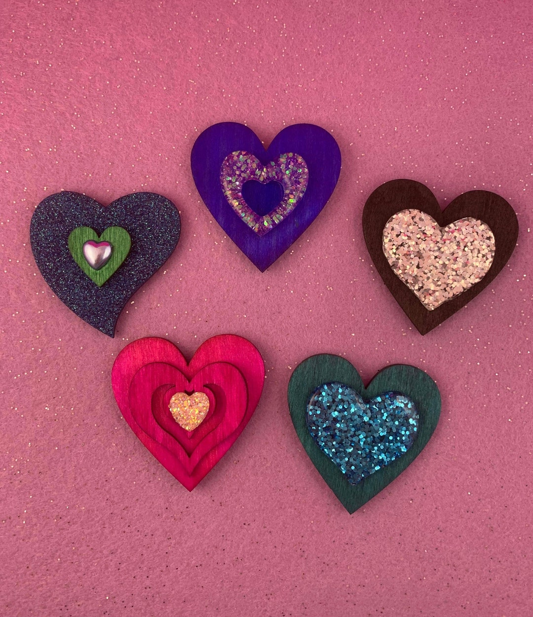 Heart Valentines Day Gift for Teacher, Gift for Girlfriend, Glitter File