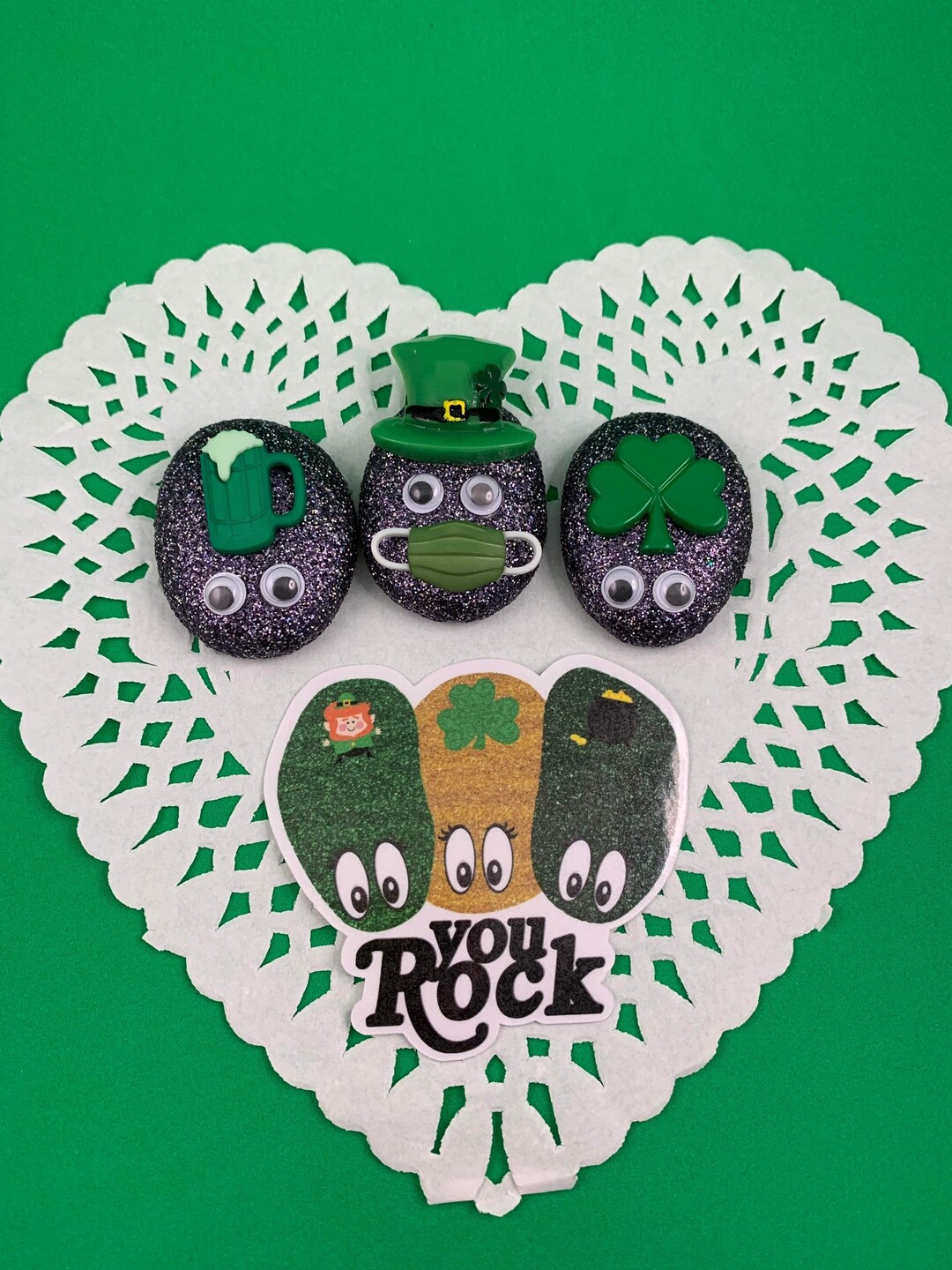 Good Luck Kick Rocks St.Patricks Day Rocks, Gifts for St. Patricks Day Lovers, Good Luck ...