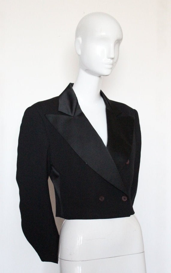 Vintage 1980s STEPHEN SPROUSE Tuxedo Style Cropped
