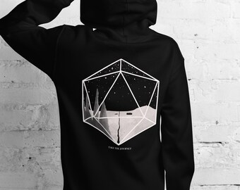 Ta Resan - D20 - Unisex Pullover-luvtröja | Dungeons and Dragons | Dnd | RPG-luvtröja | DnD-presenter