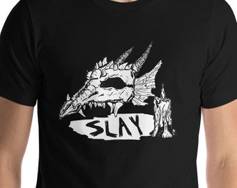 Dungeons and Dragons DRAGON SLAYER Unisex Tee | Gift for Him | Graphic Tees | Gamer Gifts | Geeky Gifts | RPG Gift | Dnd T Shirt