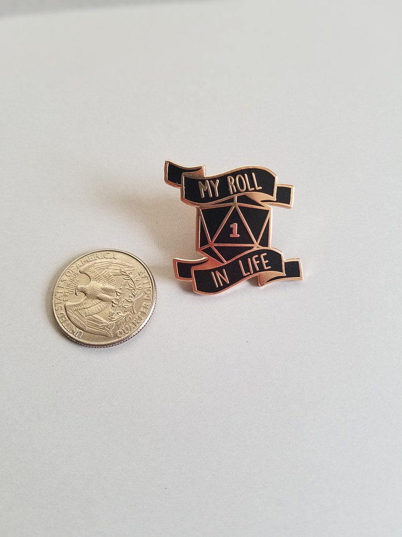 Dungeons and Dragons Enamel Pin Dnd Natural One Dnd Dice | Etsy