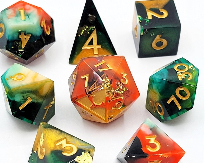 DnD Dice "Procilla Beauty" | Handmade Dice | Sharp Edge Dice | Dungeons and Dragons | dnd gifts | gamer gifts