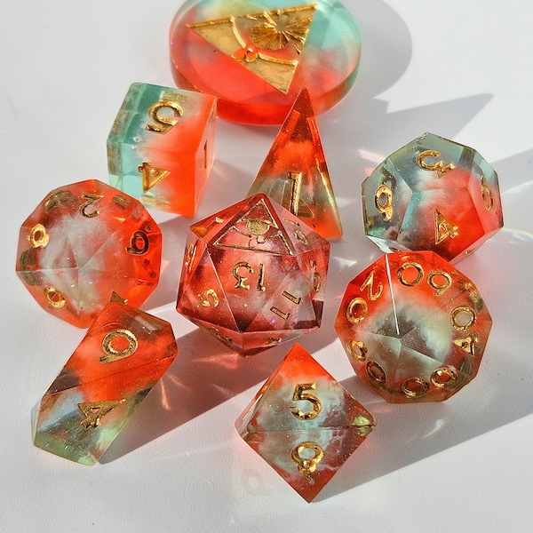 DnD Dice "Astral Projection" | Handmade Dice | Sharp Edge Dice | Dungeons and Dragons | dnd gifts | gamer gifts