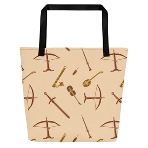 Dungeon Print -  Large DnD Tote Bag | DnD Bag | Dungeons and Dragons gift