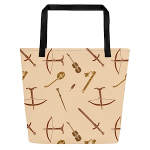 Dungeon Print -  Large DnD Tote Bag | DnD Bag | Dungeons and Dragons gift