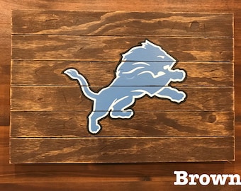 Detroit Lions Wood Plank