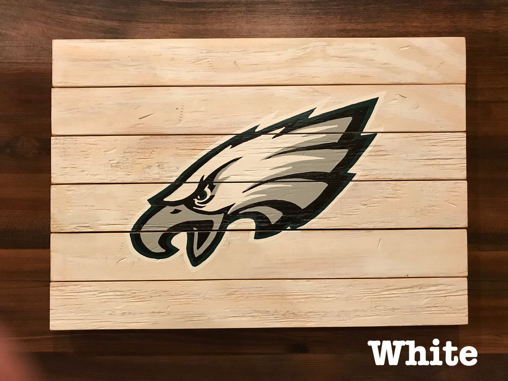 Philadelphia Eagles NFL Distressed Wood 3 piece sign Official Man Cave with  Logo