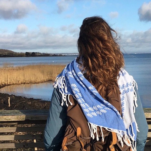 Camino de Santiago towel and scarf in hammam quality