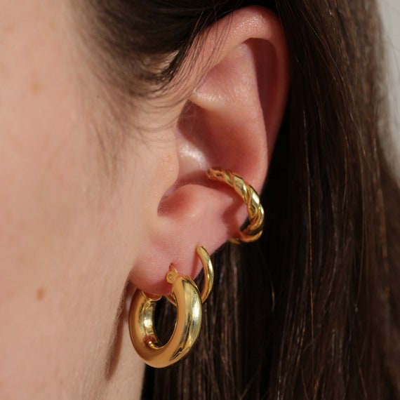 Set of three hotsell gold hoop earrings