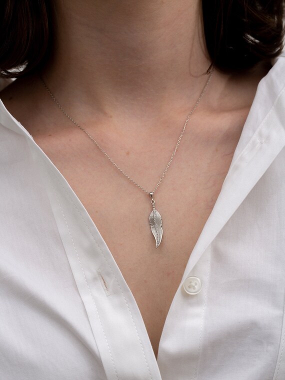 Etsy feather necklace deals