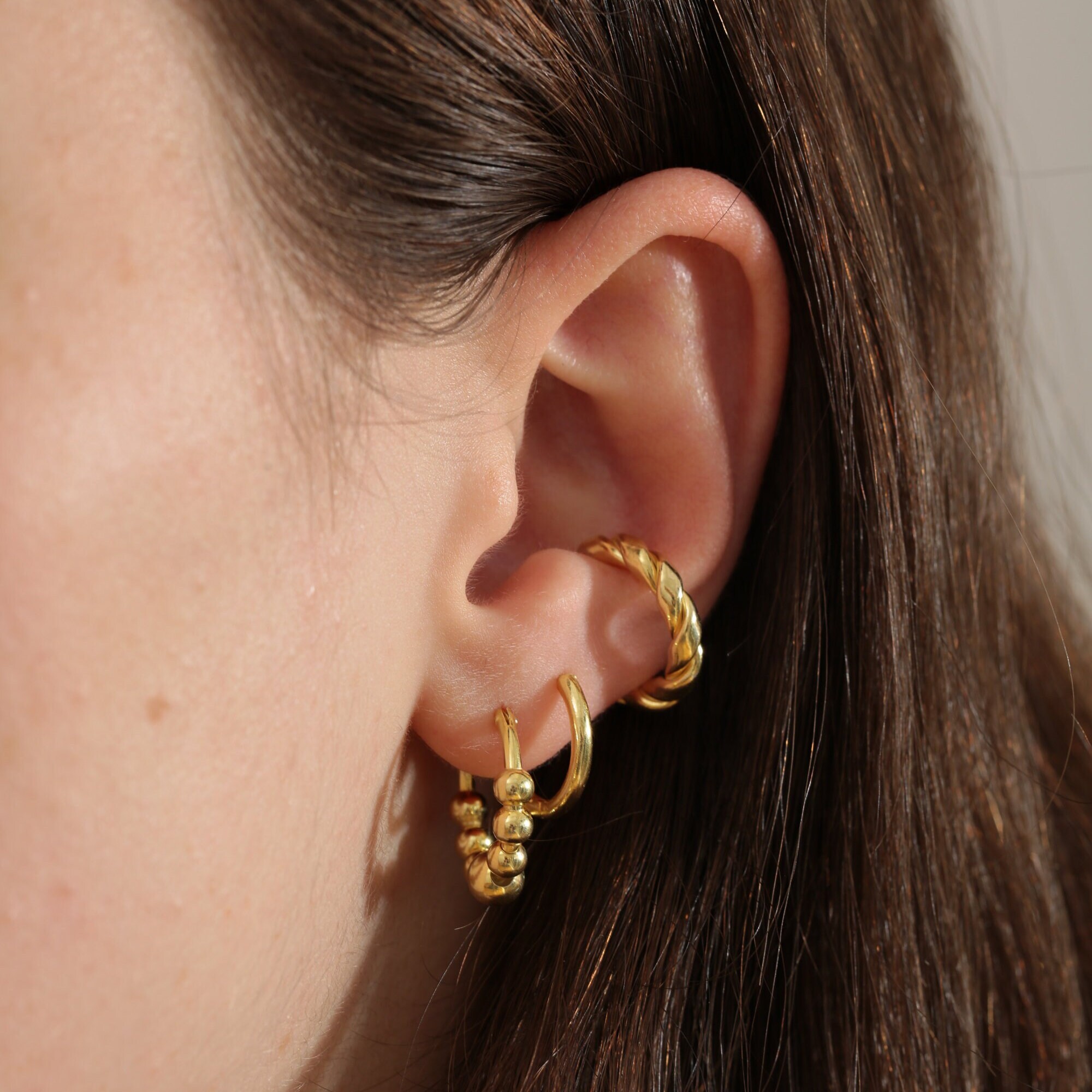 Everyday Medium Chunky Bubble Hoop Earrings