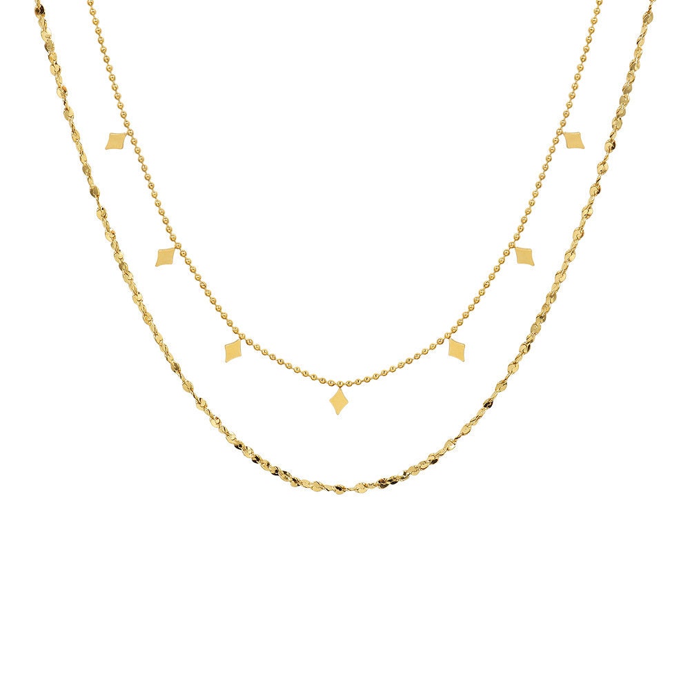 Custom 2 Layer Chain Necklace Chain Necklaces, Gold Layering Necklaces,  Layering Necklace Set, Chain Choker, Choker Necklace GFN00009 -  Norway