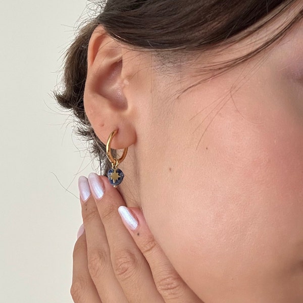 Bloom Hoop and Charm Earring