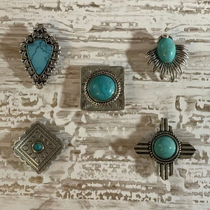 TURQUOISE CROC CHARMS] Western charms] Western croc charms] Croc jibitz