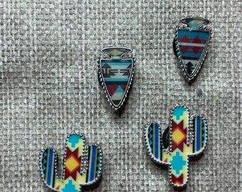 AZTEC CROC CHARMS] Cactus charm] Arrowhead charm