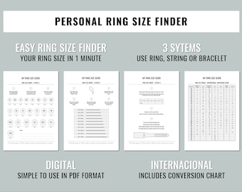 Ring Size Chart Etsy