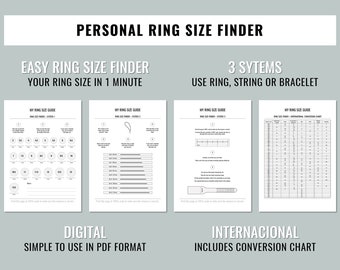 Ring Size Chart Etsy