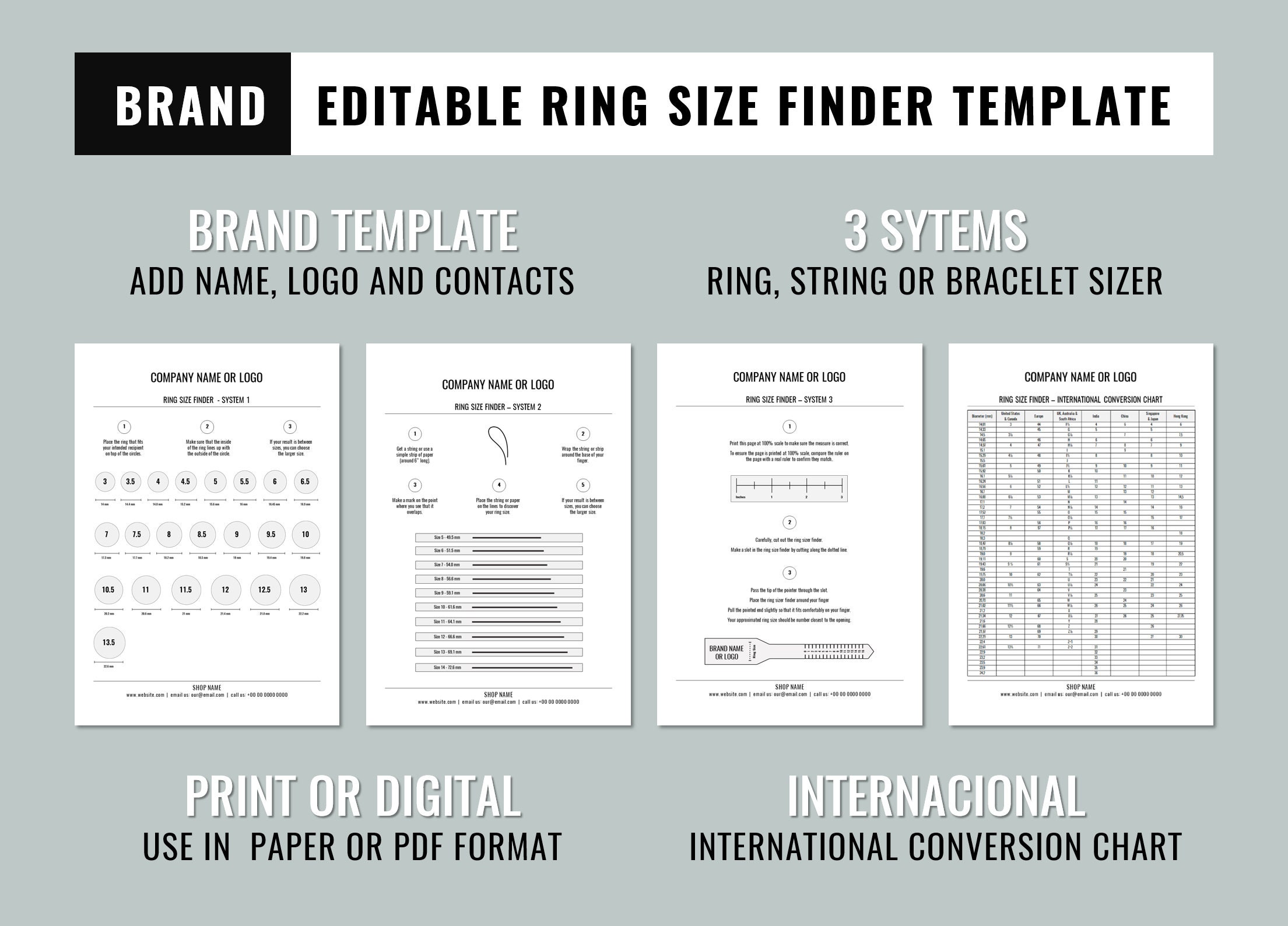 2-Pack Ring Sizer Measure Tool Gauge Plastic Finger Sizing Finder Reusable  1-17 | eBay
