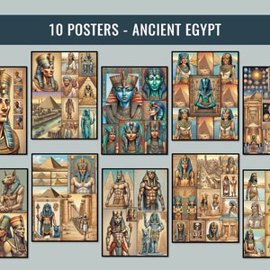 10 Ancient Egypt Posters - Amazing Printable Posters Wall Art  Decor - Digital Download - Wall Art Illustration -  Instant Download