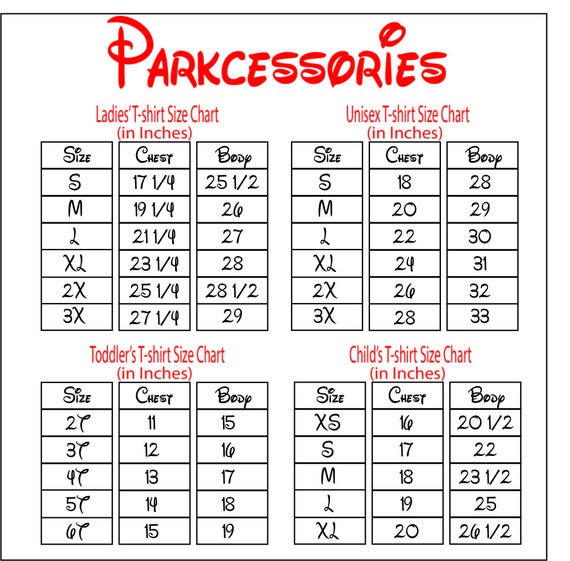 Speechless Clothing Size Chart