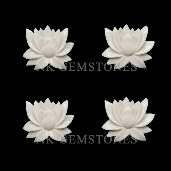 Hand Carved Lotus | Flower Bone Carving | Bali Bone Carving | Jewelry Supplies | Carved Bone Face