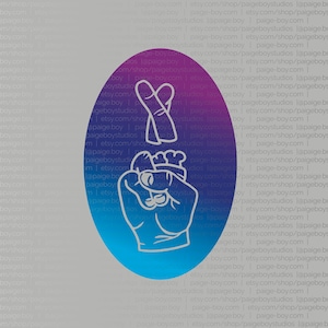 Fingers Crossed and Severed SVG Vector Decal - Digital File for Glowforge, Cricut, or Laser Cutter
