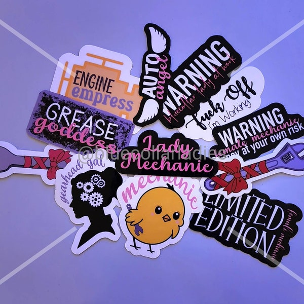 Female Mechanic Stickers - Etsy