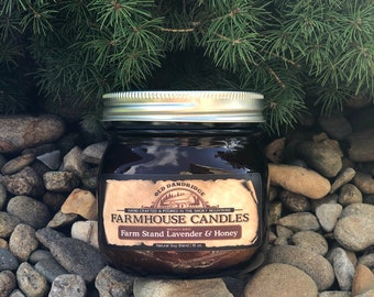 Farm Stand Lavender & Honey, Hand Poured, Soy blend, Soy Candle, Candle, Gift, self care, spa, Farmhouse, Country Roads, Thank You