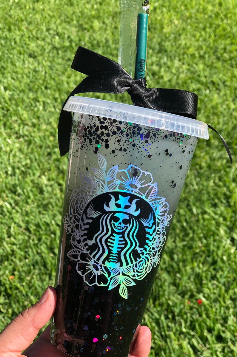 Halloween Tumbler Spooky Cup Starbucks Skeleton Etsy