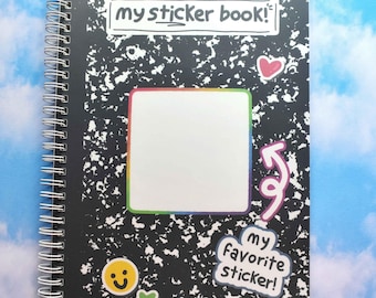 Sticker Composition Book - B5 Sized Sticker Book