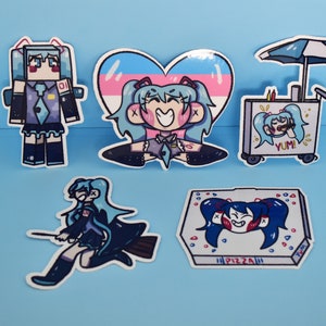 50 Pcs Hatsune Miku Anime Musical Artist Vinyl Stickers for Laptops Bottles  D31S